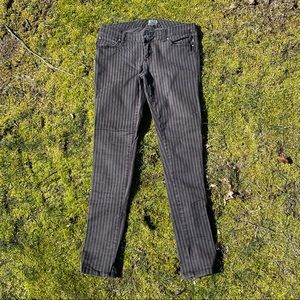 TRIPP NYC Pinstriped Black Goth Skinny Jeans